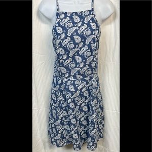 Mimi Chica Blue Paisley Open Back Dress